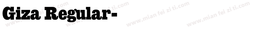 Giza Regular字体转换